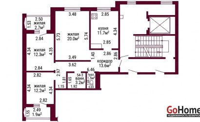 Купить 3-комнатную квартиру, Гродно, Огинского, 48. Фото 14