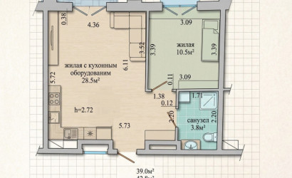 Купить 2-комнатную квартиру, Минск, Виталия Цвирко, 102 (Советский район). Фото 19