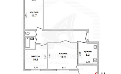 Купить 3-комнатную квартиру, Брест, Дубровка, пер. Сосновый. Фото 16