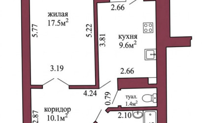 Купить 1-комнатную квартиру, Гродно, Кремко, 1А. Фото 4
