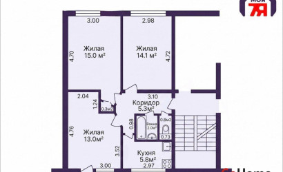 Купить 3-комнатную квартиру, Слуцк, Социалистическая ул., 148. Фото 30