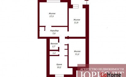 Купить 3-комнатную квартиру, Малорита, Костякова. Фото 7