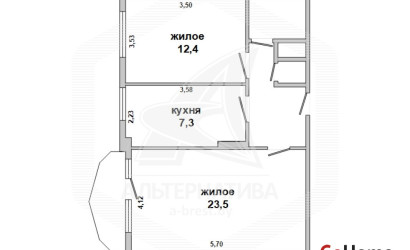 Купить 2-комнатную квартиру, Брест, Центр, ул. Пушкинская. Фото 18