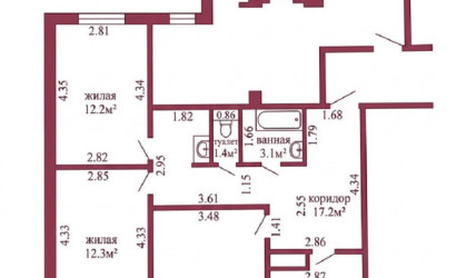 Купить 3-комнатную квартиру, Гродно, Франтишка Богушевича, 16. Фото 18