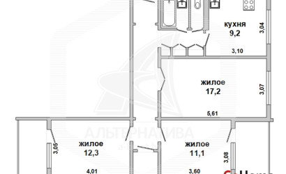 Купить 3-комнатную квартиру, Брест, Восток, ул. Московская. Фото 19
