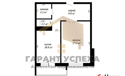 Купить 1-комнатную квартиру, Брест, Мытная. Фото 15