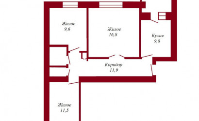 Купить 3-комнатную квартиру, Пинск, Клещёва, 37. Фото 3