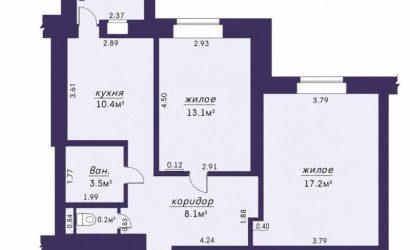 Купить 2-комнатную квартиру, Молодечно, Франтишка Скорины ул., 40/А. Фото 1