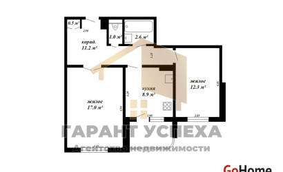 Купить 2-комнатную квартиру, Брест, ул. Волгоградская. Фото 17