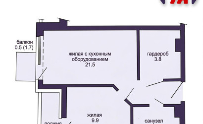 Купить 2-комнатную квартиру, Минск, Леонида Щемелёва ул., 14(Октябрьский район). Фото 23