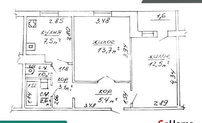 Купить 2-комнатную квартиру, Чисть, Парковая ул., 12/А. Фото 2