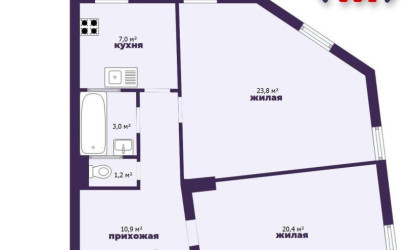 Купить 2-комнатную квартиру, Минск, Городской Вал ул., 8 (Центральный район). Фото 19