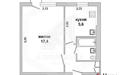 Купить 1-комнатную квартиру, Брест, Речица, ул. Писателя Смирнова. Фото 15