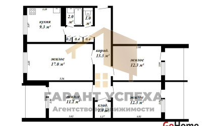 Купить 4-комнатную квартиру, Брест, ул. Сябровская, д. . Фото 20