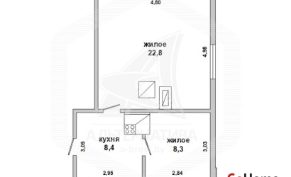 Купить 2-комнатную квартиру, Жабинка, , . Фото 2