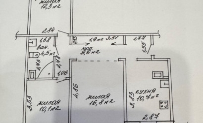 Купить 3-комнатную квартиру, Гомель, Косарева, 43. Фото 7
