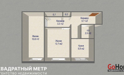 Купить 2-комнатную квартиру, Минск, Карастояновой ул., 39(Центральный район). Фото 21