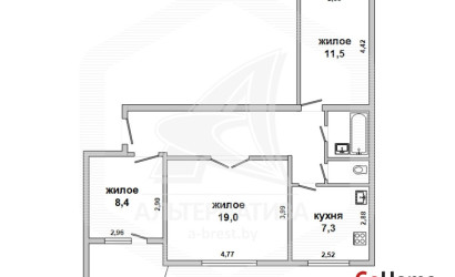 Купить 3-комнатную квартиру, Малорита, , . Фото 15