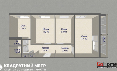 Купить 3-комнатную квартиру, Минск, ул. Тикоцкого, д. 26 (Первомайский район). Фото 18