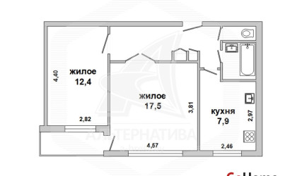 Купить 2-комнатную квартиру, Брест, Центр, б-р Космонавтов. Фото 6