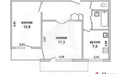 Купить 2-комнатную квартиру, Брест, Восток, ул. Московская. Фото 1