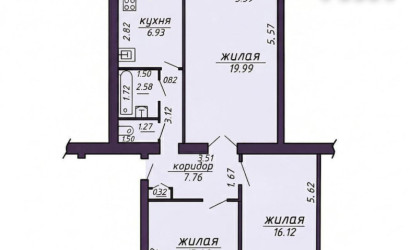 Купить 3-комнатную квартиру, Старобин, Коржа ул., 8. Фото 21