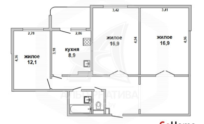 Купить 3-комнатную квартиру, Кобрин, , . Фото 22