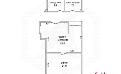 Продажа торгового помещения, Брест, Центр,  69.3 кв.м.. Фото 1