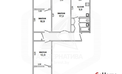 Купить 3-комнатную квартиру, Брест, Центр, ул. Кирова