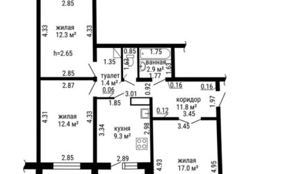 Купить 3-комнатную квартиру, Барановичи, Кирова ул., 93. Фото 4