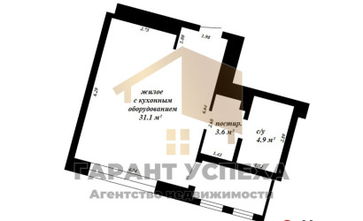 Купить 1-комнатную квартиру, Брест, ул. Сикорского, д. . Фото 20