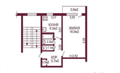 Купить 1-комнатную квартиру, Гродно, Домбровского, 31. Фото 10