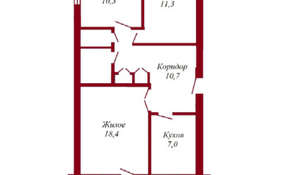 Купить 3-комнатную квартиру, Пинск, Брестская, 63. Фото 6