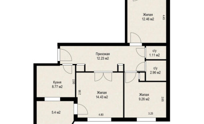 Купить 3-комнатную квартиру, Борисов, Строителей ул., 47. Фото 1