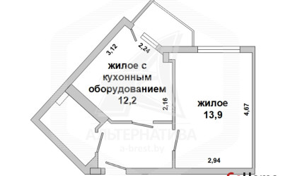 Купить 1-комнатную квартиру, Брест, Центр, ул. Гоголя. Фото 37