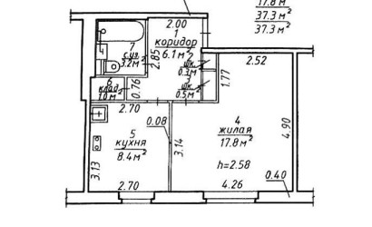 Купить 1-комнатную квартиру, Витебск, Строителей просп., 24/1. Фото 10