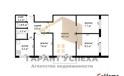 Купить 4-комнатную квартиру, Брест, просп. Партизанский. Фото 14