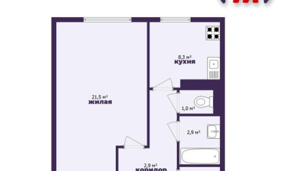 Купить 1-комнатную квартиру, Молодечно, Молодёжная ул., 15. Фото 19