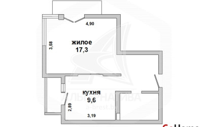 Купить 1-комнатную квартиру, Брест, Центр, ул. Фомина. Фото 19