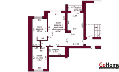 Купить 3-комнатную квартиру, Гродно, Курчатова, 45. Фото 16