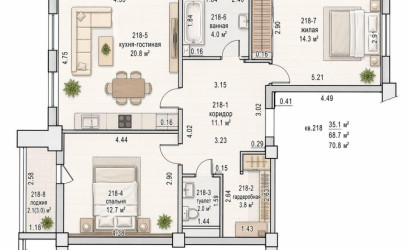 Купить 2-комнатную квартиру, Минск, Грушевская ул., 86(Московский район). Фото 30