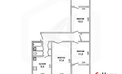 Купить 3-комнатную квартиру, Брест, Граевка, ул. Красногвардейская. Фото 1