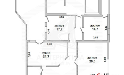 Купить 3-комнатную квартиру, Брест, Ковалево, ул. Карьерная. Фото 23