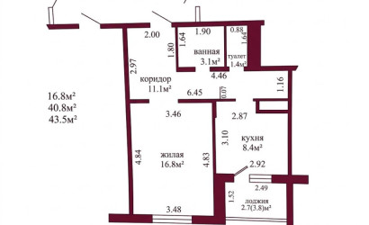 Купить 1-комнатную квартиру, Гродно, Наполеона Орды, 21. Фото 13