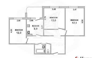 Купить 3-комнатную квартиру, Брест, Вулька, ул. Сябровская. Фото 33