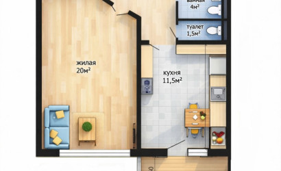 Купить 1-комнатную квартиру, Минск, Игуменский, 16 (Ленинский район). Фото 9