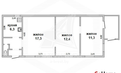 Купить 3-комнатную квартиру, Брест, Центр, ул. Карла Маркса. Фото 1