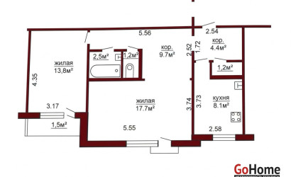 Купить 2-комнатную квартиру, Гродно, Сокольская, 18. Фото 11