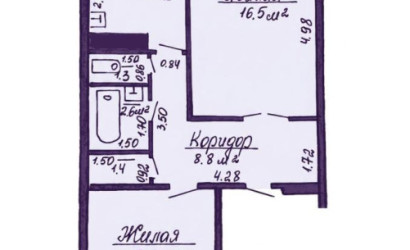Купить 2-комнатную квартиру, Сморгонь, Юбилейная ул., 55. Фото 18