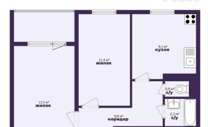 Купить 2-комнатную квартиру, Минск, Парниковая ул., 3/3 (Первомайский район). Фото 16